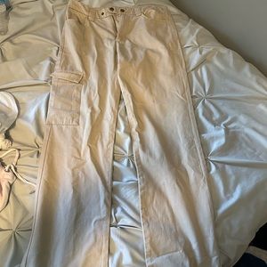 cargo khaki low waist pants